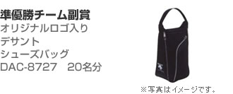 準優勝チーム副賞　オリジナルロゴ入り　デサント  シューズバッグ DAC-8727　20名分