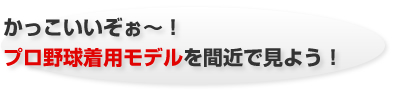 かっこいいぞぉ〜！プロ野球着用モデルを間近で見よう！