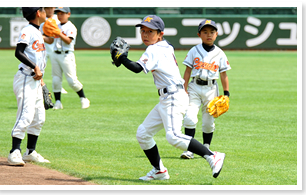 フィールドキャッチボールの様子