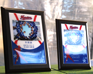 P&P浜松様 松下徽章様のブースの模様 記念盾