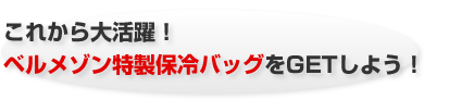 これから大活躍!ベルメゾン特製保冷バッグをGETしよう!